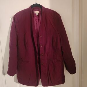 Talbots Women's Rich Burgundy Blazer